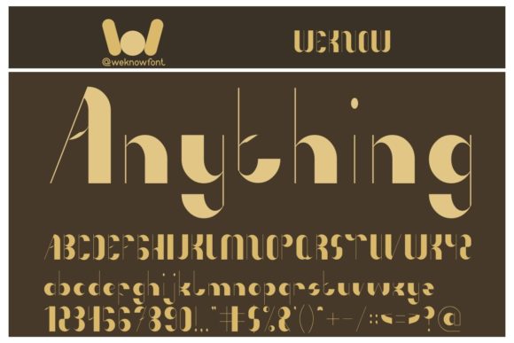 Anything: A Techno Display Font for Modern Design