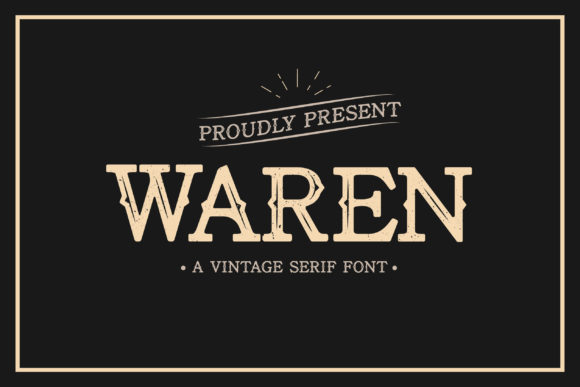 Waren: The Vintage Display Font for Bold, Out-of-This-World Designs
